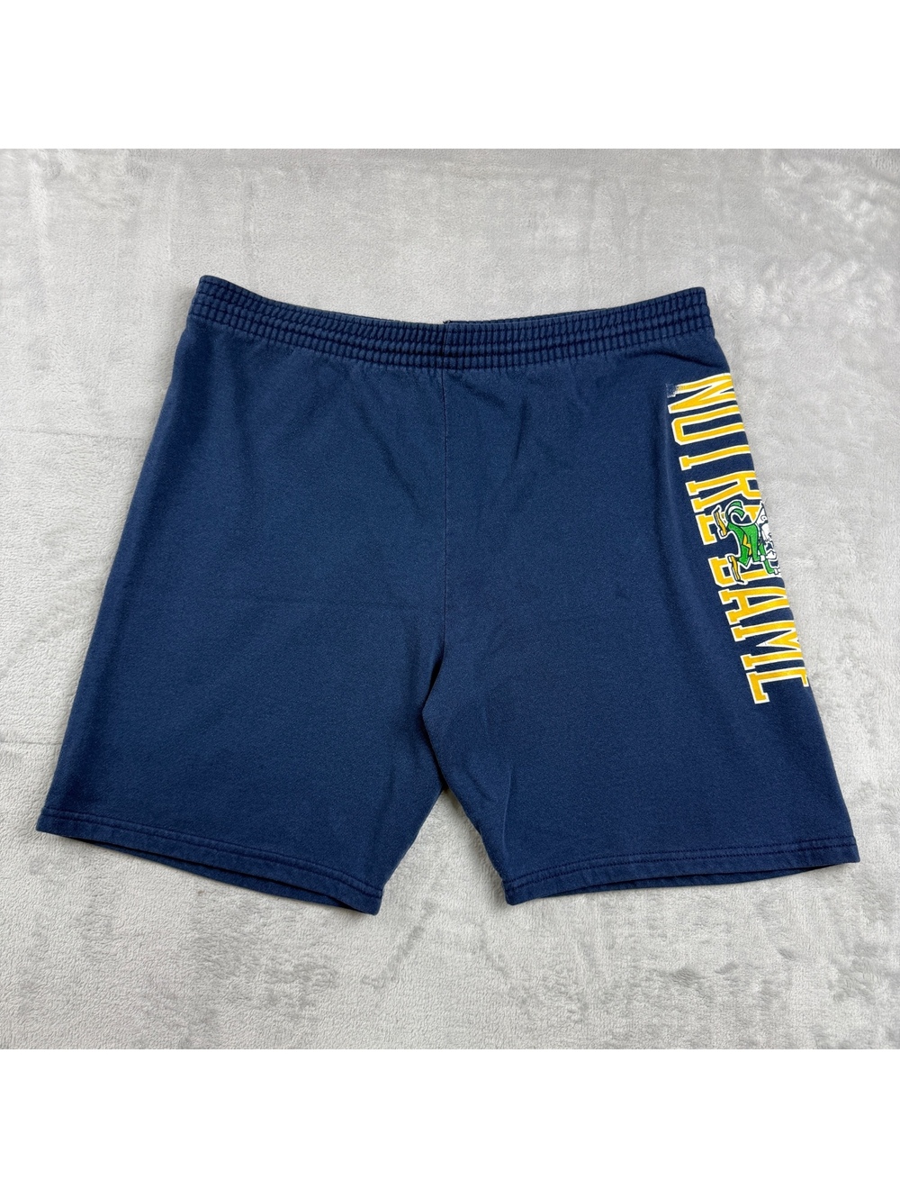 Vintage Notre Dame Fighting Irish Shorts Mens L Navy Made USA College 90s NCAA